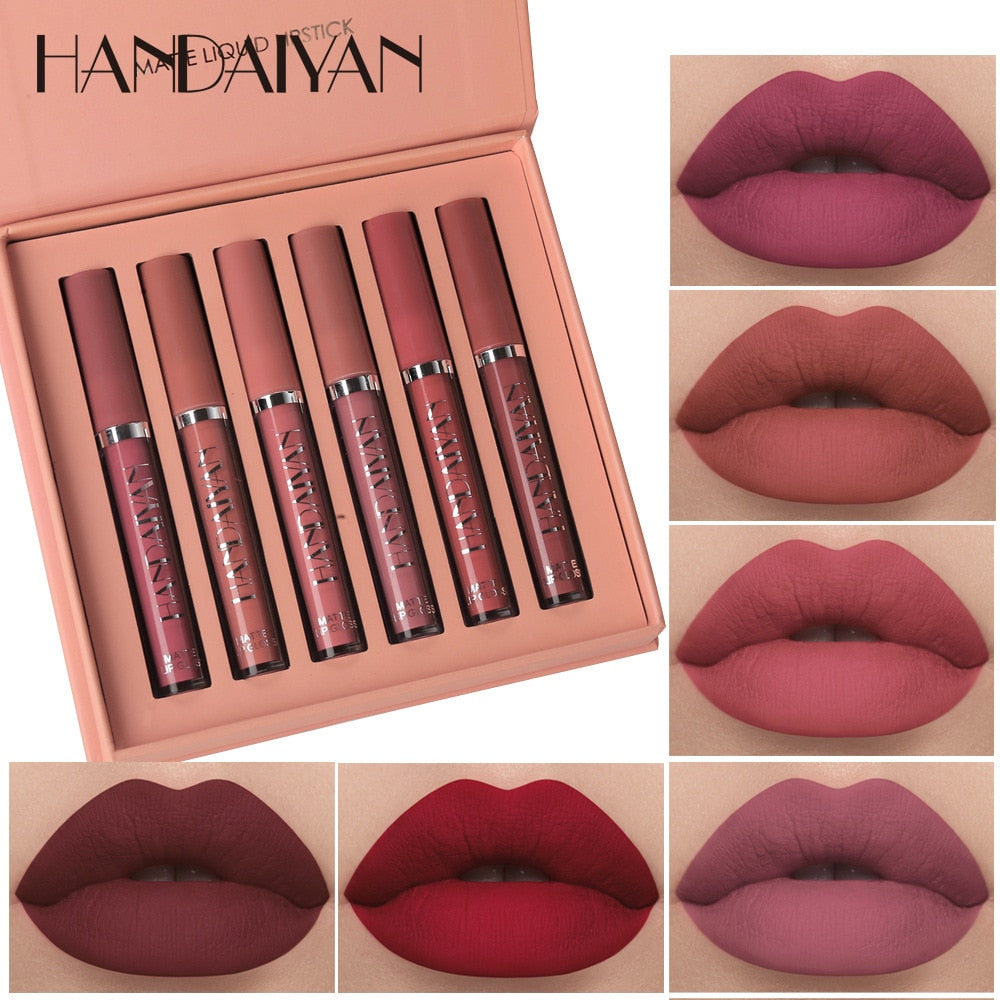 Handaiyan 6 Pcs Matte Liquid Lipsticks