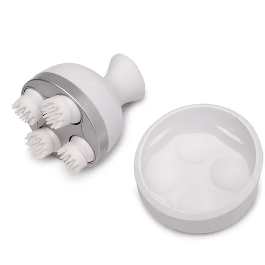 Electric Scalp Massager with 4 Moveable Massage Cluster - Rechargeable Portable Massager